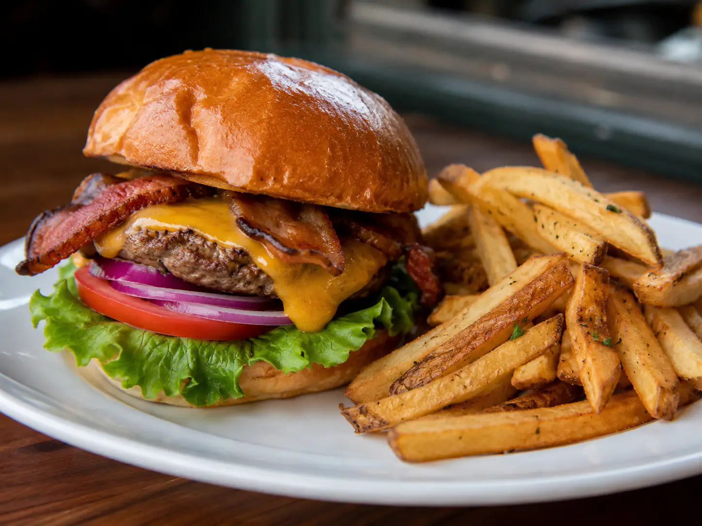 AI-generated burger with fries, generated with OpenAI GPT Image