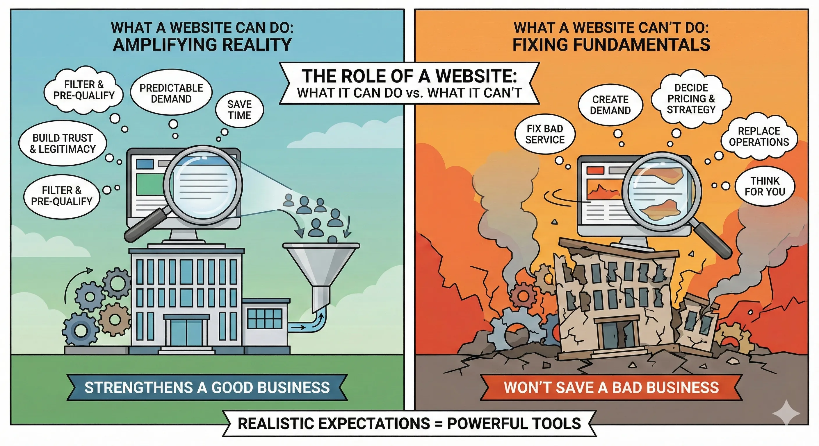 What a Website Should Do for a Business (And What It Can't)