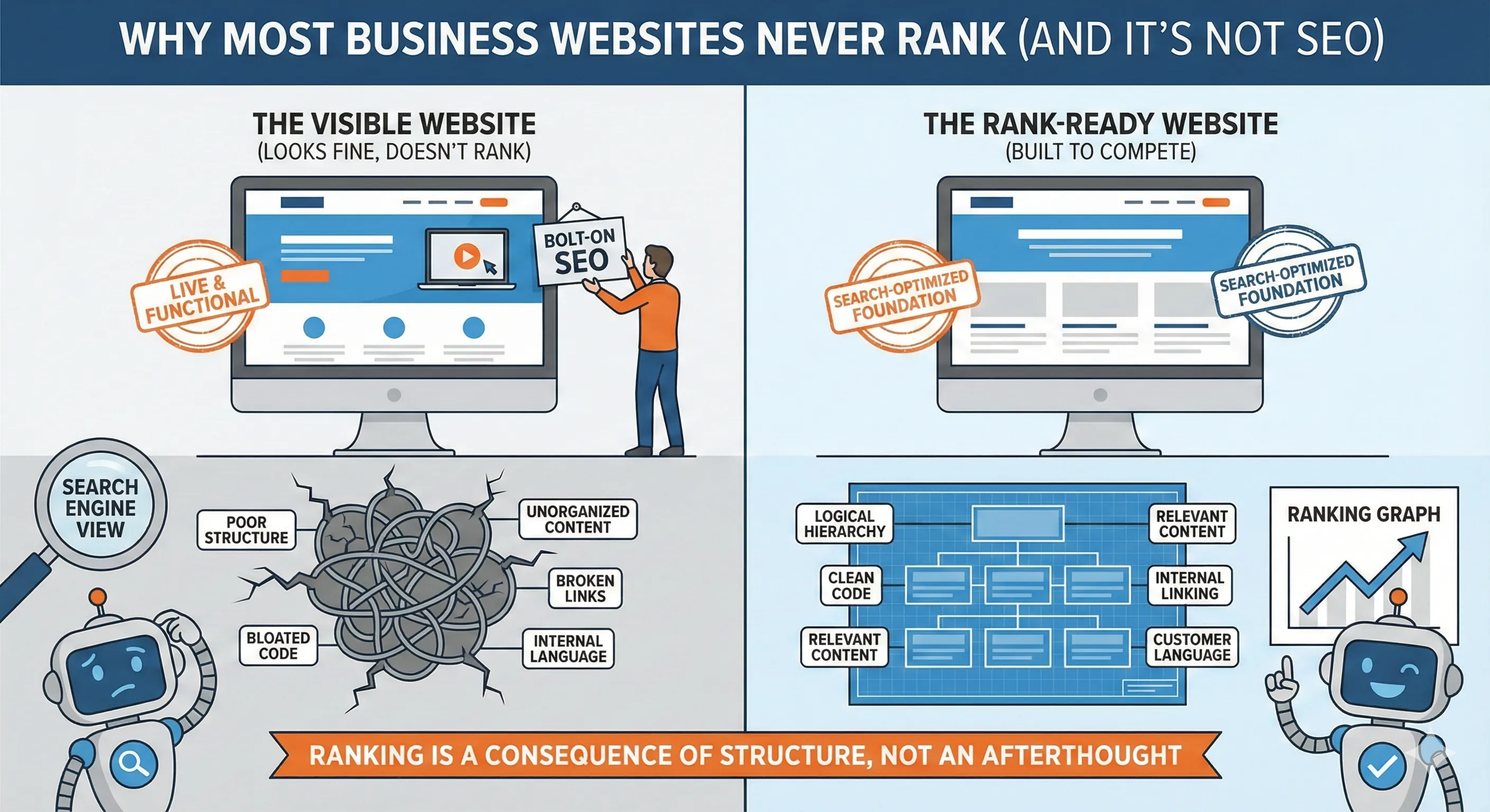 Why Most Business Websites Never Rank (And It's Not SEO)